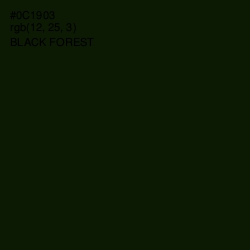 #0C1903 - Black Forest Color Image