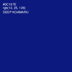 #0C197E - Deep Koamaru Color Image