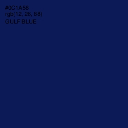 #0C1A58 - Gulf Blue Color Image