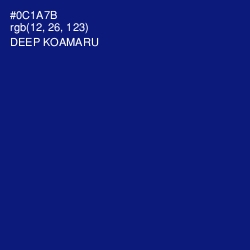 #0C1A7B - Deep Koamaru Color Image