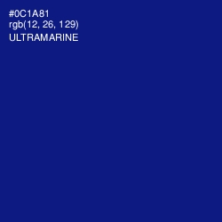 #0C1A81 - Ultramarine Color Image