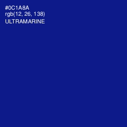 #0C1A8A - Ultramarine Color Image