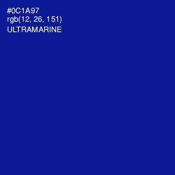 #0C1A97 - Ultramarine Color Image