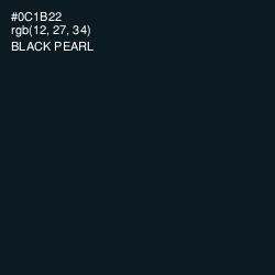 #0C1B22 - Black Pearl Color Image