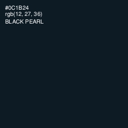 #0C1B24 - Black Pearl Color Image