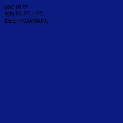 #0C1B7F - Deep Koamaru Color Image