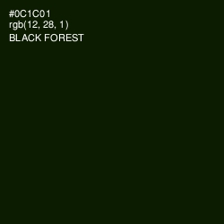 #0C1C01 - Black Forest Color Image