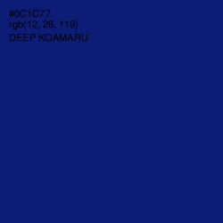 #0C1C77 - Deep Koamaru Color Image