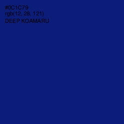 #0C1C79 - Deep Koamaru Color Image