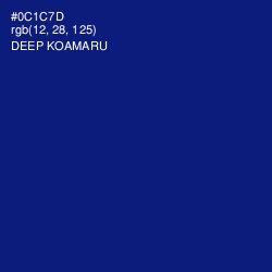 #0C1C7D - Deep Koamaru Color Image