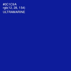 #0C1C9A - Ultramarine Color Image