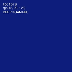 #0C1D7B - Deep Koamaru Color Image