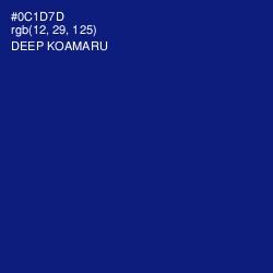 #0C1D7D - Deep Koamaru Color Image