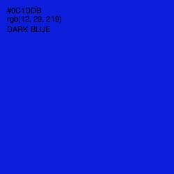 #0C1DDB - Dark Blue Color Image