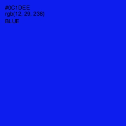 #0C1DEE - Blue Color Image