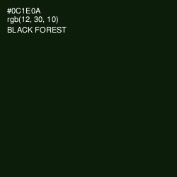 #0C1E0A - Black Forest Color Image
