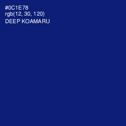 #0C1E78 - Deep Koamaru Color Image