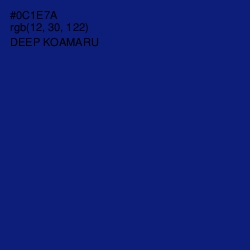 #0C1E7A - Deep Koamaru Color Image