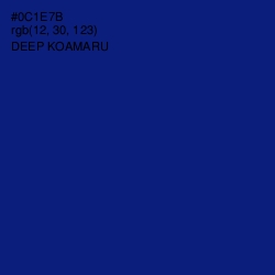 #0C1E7B - Deep Koamaru Color Image