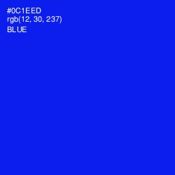 #0C1EED - Blue Color Image