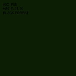 #0C1F05 - Black Forest Color Image