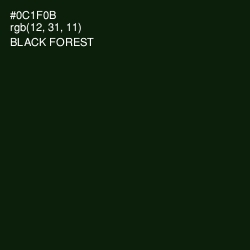 #0C1F0B - Black Forest Color Image
