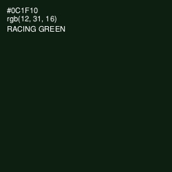 #0C1F10 - Racing Green Color Image