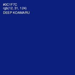 #0C1F7C - Deep Koamaru Color Image