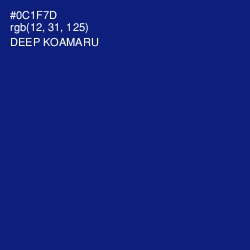 #0C1F7D - Deep Koamaru Color Image