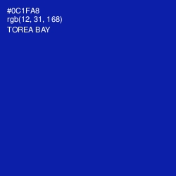 #0C1FA8 - Torea Bay Color Image