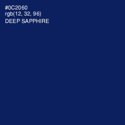 #0C2060 - Deep Sapphire Color Image