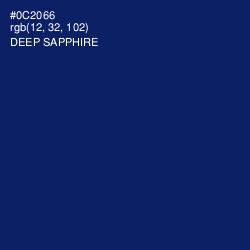 #0C2066 - Deep Sapphire Color Image