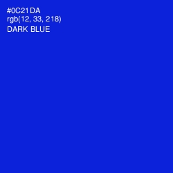 #0C21DA - Dark Blue Color Image