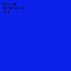 #0C21E8 - Blue Color Image