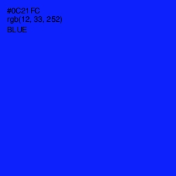 #0C21FC - Blue Color Image