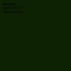 #0C2203 - Palm Green Color Image