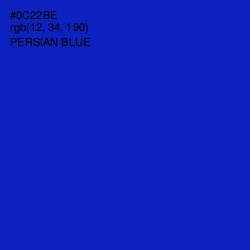 #0C22BE - Persian Blue Color Image