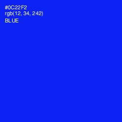 #0C22F2 - Blue Color Image