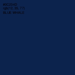 #0C234D - Blue Whale Color Image