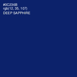 #0C236B - Deep Sapphire Color Image