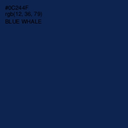 #0C244F - Blue Whale Color Image