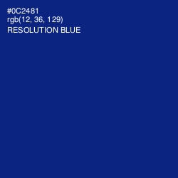 #0C2481 - Resolution Blue Color Image