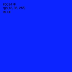 #0C24FF - Blue Color Image