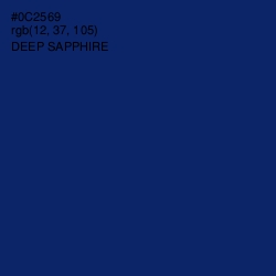 #0C2569 - Deep Sapphire Color Image