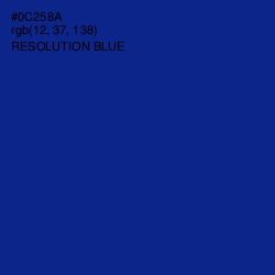 #0C258A - Resolution Blue Color Image