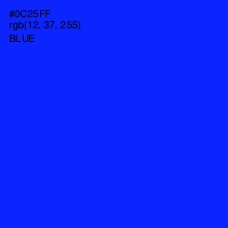 #0C25FF - Blue Color Image