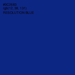 #0C2683 - Resolution Blue Color Image