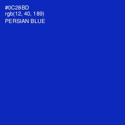 #0C28BD - Persian Blue Color Image