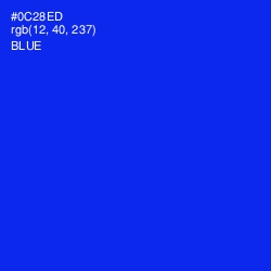 #0C28ED - Blue Color Image