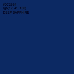 #0C2964 - Deep Sapphire Color Image